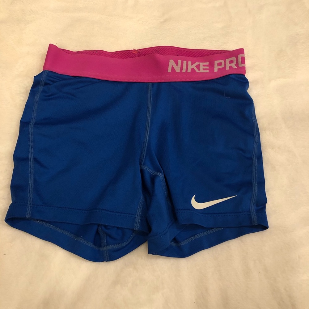 blue nike pros size youth small